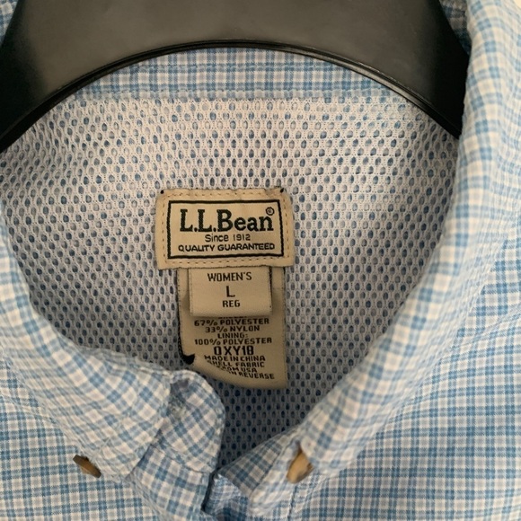 LL Bean Women’s Button Down Shirt Size Large - Picture 7 of 9